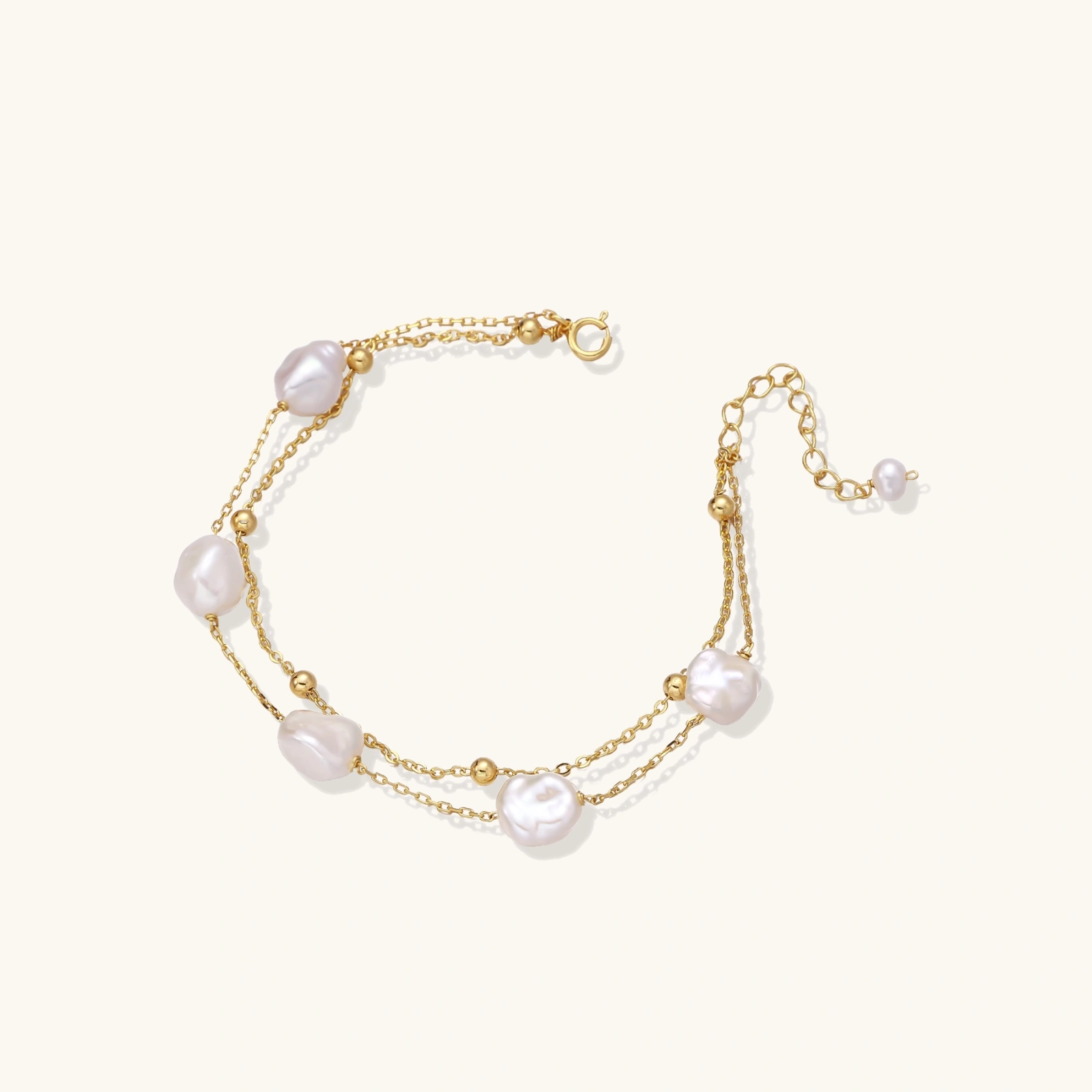 Perlmutt Armband Layered